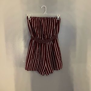 Strapless romper